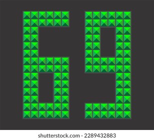 Digital Alphabet Fonts green letter design