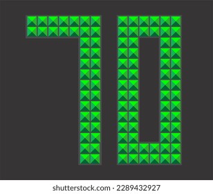 Digital Alphabet Fonts green letter design