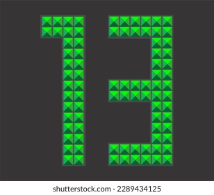 Digital Alphabet Fonts green letter design