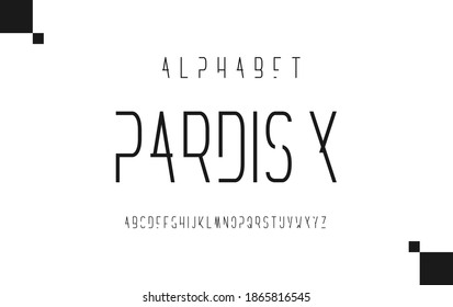 Digital alphabet fonts. Typography for a technology theme, poster, banner. Vector element or template