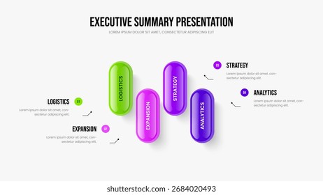 Layout do Quadro do Diagrama de Opção 4 da Análise Digital. Ilustração Vetor De Modelo De Slide De Campanha Visual. Desempenho do Mercado Quatro Elementos Infográfico Apresentação Design.