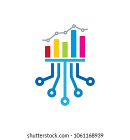 Digital Analytic Logo Icon Design