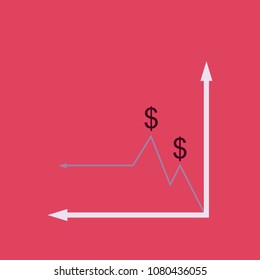 Digital analytics concept, data visualization, financial schedule, vector