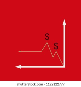 Digital analytics concept, data visualization, financial schedule, vector
