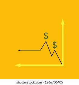 Digital analytics concept, data visualization, financial schedule, vector