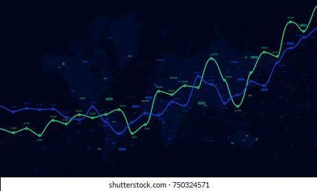 Digital Analytics Data Visualization, Financial Schedule, Vector Dashboard