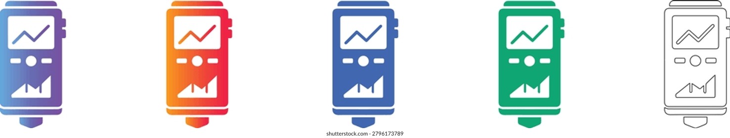 Digital Analytics Measuring Device Icons vol 1434