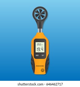 Digital Anemometer Measurement Wind Speed and Pressure Rotate