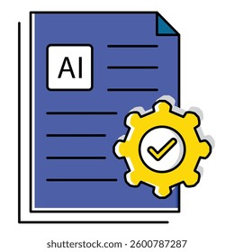 Digital Approved Ai Form Vector Symbol Icon design
