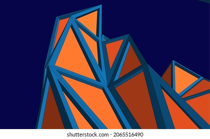 digital architecture drawing vector 3d illustration