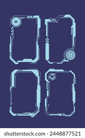 Digital architecture high tech modern technology layout or frame border. Vector illustration.