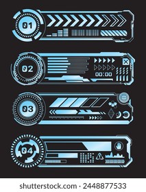 Digital architecture high tech modern technology layout or frame border. Vector illustration.