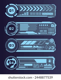 Digital architecture high tech modern technology layout or frame border. Vector illustration.