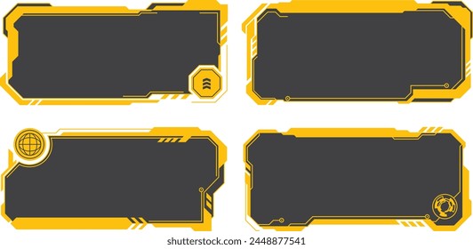 Digital architecture high tech modern technology layout or frame border. Vector illustration.