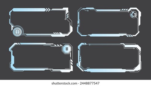 Digital architecture high tech modern technology layout or frame border. Vector illustration.