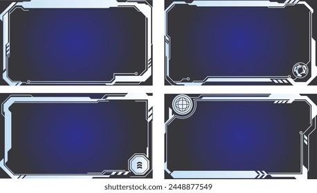 Digital architecture high tech modern technology layout or frame border. Vector illustration.