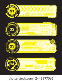 Digital architecture high tech modern technology layout or frame border. Vector illustration.