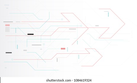 Digital arrow elements abstract background