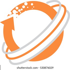 Digital arrow logo concept