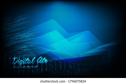 fondo abstracto de arte digital, fondo abstracto azul, fondo vectorial abstracto e ilustración