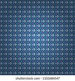 Digital art abstract seamless pattern. Abstract black, white and blue image with a squares. Vector illustration.