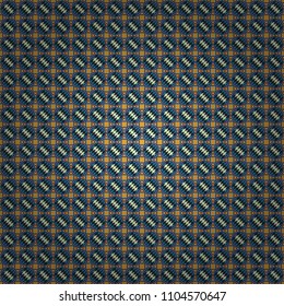 Digital art abstract seamless pattern. Abstract orange, blue and gray image with a squares. Vector illustration.