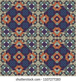 Digital art abstract seamless pattern. Abstract gray, black and white image with a squares. Vector illustration.