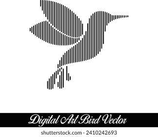 Digital Art Bird Vector Design Creative Concept