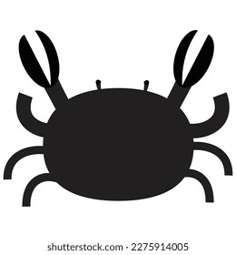 Digital art of a crab isolated on a white background, crab element for food banner design, render vector of crab element, vector art illustration