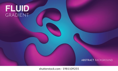 Digital art design background with abstract fluid gradient. Modern artwork for web design, app, social media, commercial ads and banner.