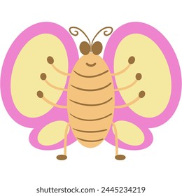 Digital art. EPS file 3000*3000 300 dpi. A paper cutout representing a butterfly, intricately crafted from paper with delicate wings and vibrant colors, beauty, and freedom.