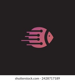 Digital Art fish Logo. This amazing logo will be perfect for your company or project!