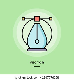Digital art, flat design thin line banner, usage for e-mail newsletters, web banners, headers, blog posts, print and more. Vector illustration.