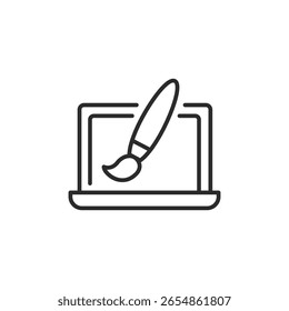Ícone da arte digital. Simples ícone de arte digital para aplicativo de mídia social e web design. Ilustração vetorial