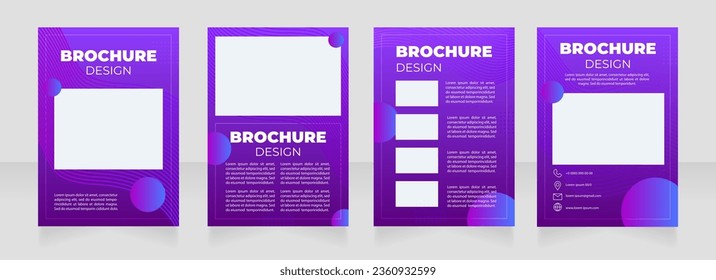 Digital art lecture blank brochure layout design. Technology and culture. Vertical poster template set with empty copy space for text. Premade corporate reports collection. Editable flyer paper pages