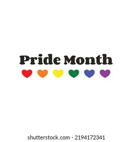 Digital art
LGBT with the phrase "pride month". Gay Pride Month. Hearts with the colors of the LGBTQI+ flag.