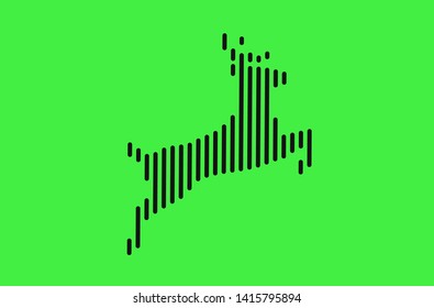 Digital Art Line.Deer. Vector illustration.