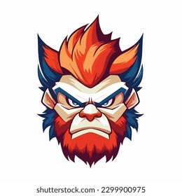 A Digital art Mascot Character vector illustration