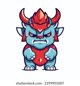 A Digital art Mascot Character vector illustration