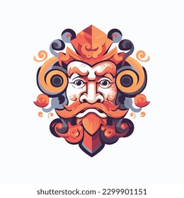 A Digital art Mascot Character vector illustration