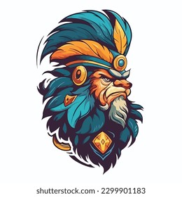 A Digital art Mascot Character vector illustration