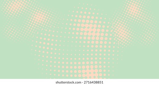 Ein digitales Kunstwerk, das eine verstreute Anordnung von pixelierten Quadraten in sanften Pastelltönen von Rosa und Grün zeigt und eine abstrakte und sanfte visuelle Textur schafft.