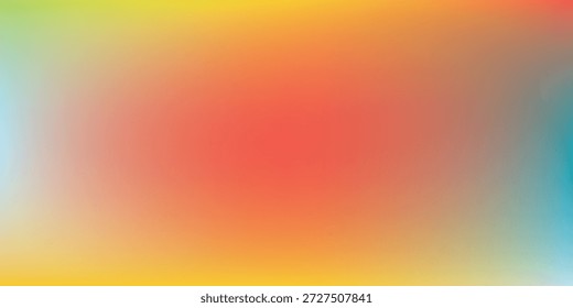 Uma peça de arte digital com um gradiente suave em transição através de vermelhos quentes, laranjas e amarelos para azuis e verdes mais frios, renderizados em um estilo pixelado.
