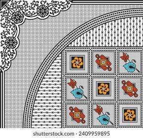 digital art use hand work and digital printing
