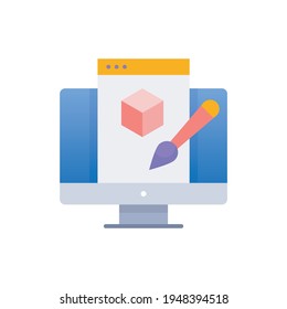Digital art Vector Flat Illustration Style icon. EPS 10