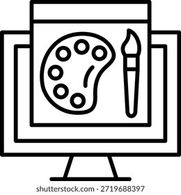 Icono de Vector de arte digital. Se puede utilizar para aplicaciones de impresión, móviles y de Web.