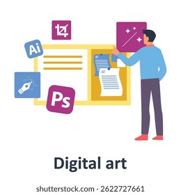  Digital art Vector illustration which can easily modify or edit

