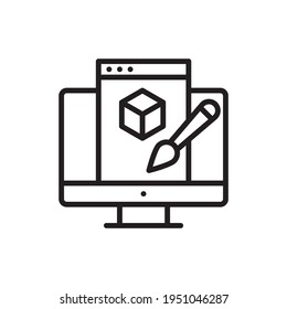 Digital art vector outline icon style illustration. EPS 10 file