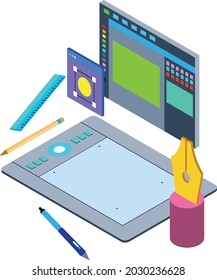 Digital art , vector tablet graphique