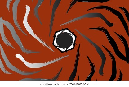 Digital art with a vortex shape resembling a black hole, giving a sense of mystery and depth.